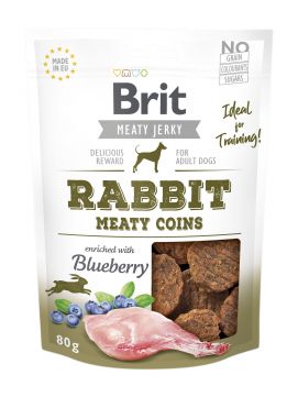 Brit Jerky Rabbit Meaty Coins Królik Przysmak Dla Psa 80 g